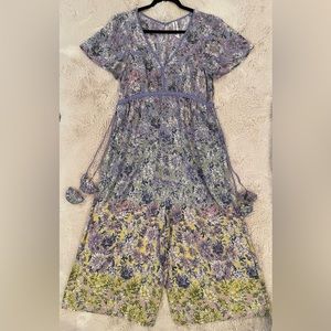 Anthropologie - Floral Cropped Lounge Jumper